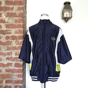 VTG Nike Basketball Jersey Zip Up Short Sleeve‎ Shooting Shirt White Tag Size M